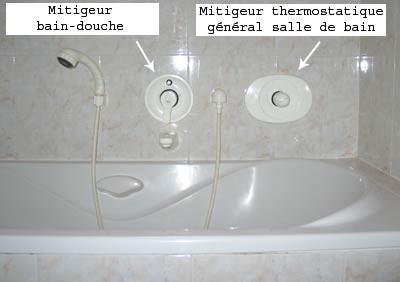Installation d'un mitigeur thermostatique général.